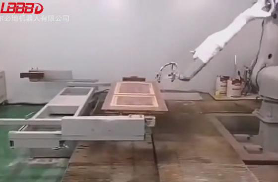 臂展2400負載6公斤噴涂機器人噴門案例視頻